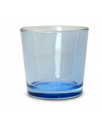 Szkło do zalewu świec 160 ml - Little - niebieski transparent, bez wieka - Candle by Visha - rzepak, soja