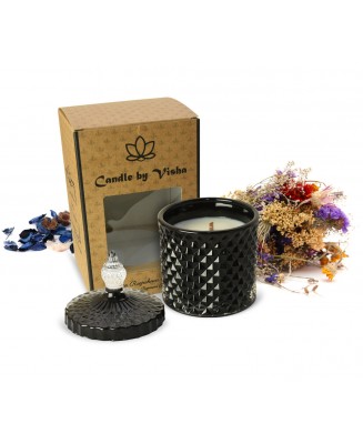 Świeca rzepakowa - Chanel 5 - Candle by Visha - czarny kryształ